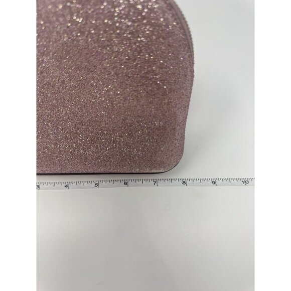 KATE SPADE Rose Gold/Pink and Gold Glitter Domed Cosmetic Bag Set of 2 - Picture 7 of 10